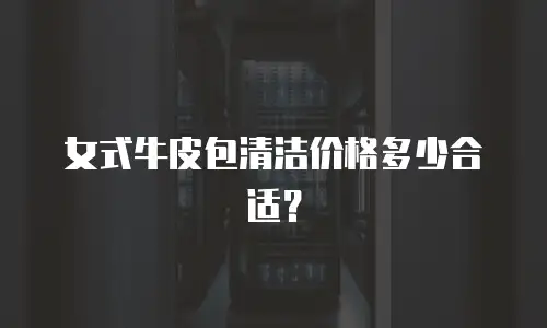 女式牛皮包清洁价格多少合适？