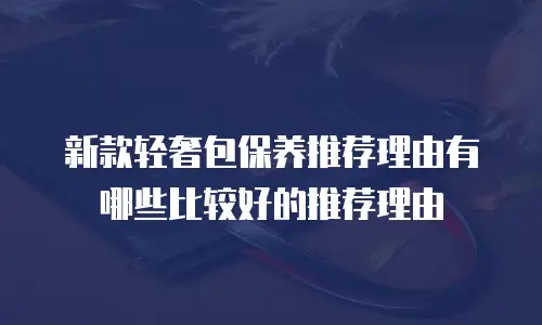 新款轻奢包保养推荐理由有哪些比较好的推荐理由