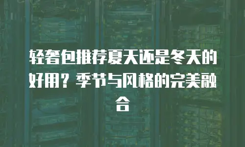 轻奢包推荐夏天还是冬天的好用？季节与风格的完美融合
