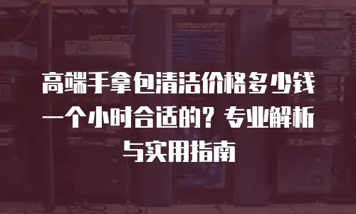 高端手拿包清洁价格多少钱一个小时合适的？专业解析与实用指南