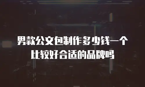 男款公文包制作多少钱一个比较好合适的品牌吗