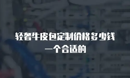轻奢牛皮包定制价格多少钱一个合适的