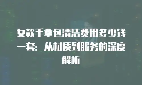 女款手拿包清洁费用多少钱一套：从材质到服务的深度解析