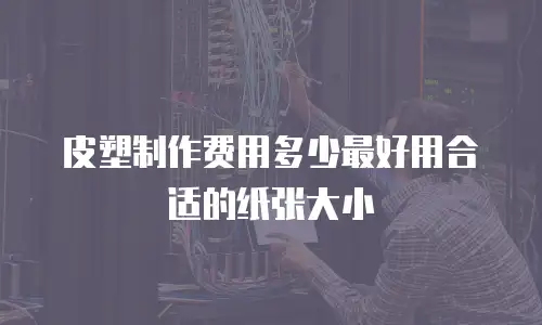 皮塑制作费用多少最好用合适的纸张大小