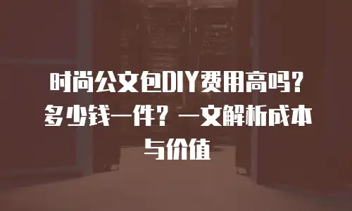 时尚公文包DIY费用高吗？多少钱一件？一文解析成本与价值