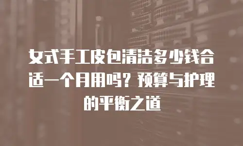 女式手工皮包清洁多少钱合适一个月用吗？预算与护理的平衡之道