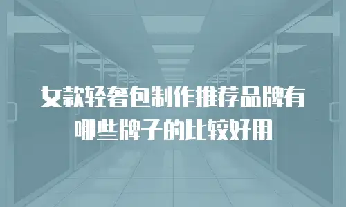 女款轻奢包制作推荐品牌有哪些牌子的比较好用