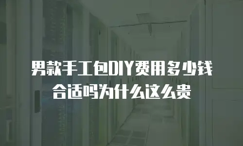 男款手工包DIY费用多少钱合适吗为什么这么贵