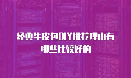 经典牛皮包DIY推荐理由有哪些比较好的