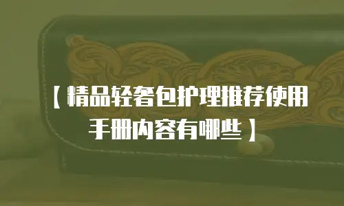【精品轻奢包护理推荐使用手册内容有哪些】