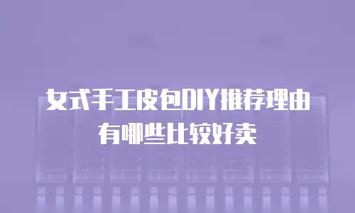 女式手工皮包DIY推荐理由有哪些比较好卖