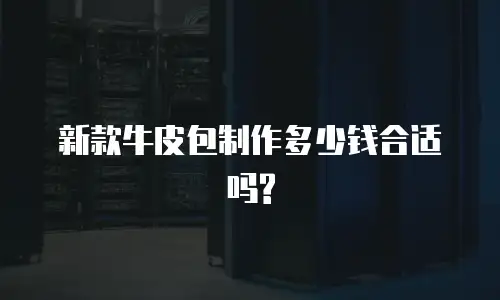 新款牛皮包制作多少钱合适吗?
