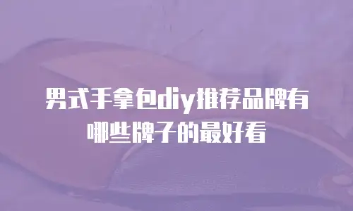 男式手拿包diy推荐品牌有哪些牌子的最好看
