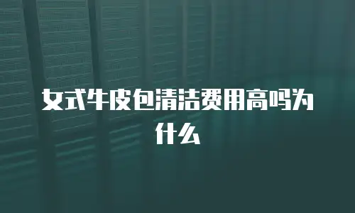 女式牛皮包清洁费用高吗为什么