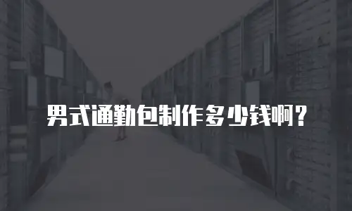 男式通勤包制作多少钱啊？