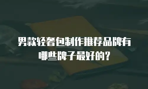 男款轻奢包制作推荐品牌有哪些牌子最好的？