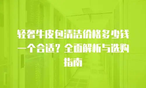轻奢牛皮包清洁价格多少钱一个合适？全面解析与选购指南