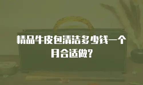 精品牛皮包清洁多少钱一个月合适做？