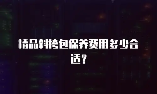 精品斜挎包保养费用多少合适？
