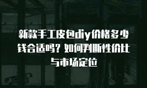 新款手工皮包diy价格多少钱合适吗？如何判断性价比与市场定位