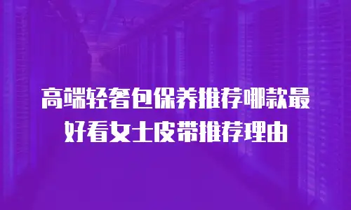 高端轻奢包保养推荐哪款最好看女士皮带推荐理由