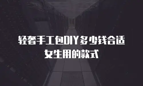 轻奢手工包DIY多少钱合适女生用的款式
