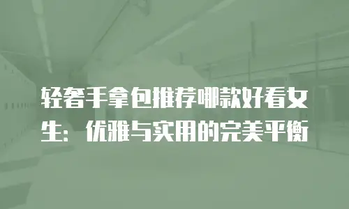 轻奢手拿包推荐哪款好看女生：优雅与实用的完美平衡