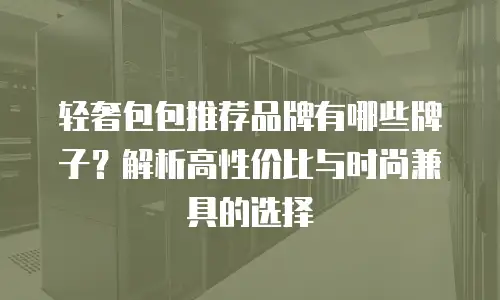 轻奢包包推荐品牌有哪些牌子？解析高性价比与时尚兼具的选择