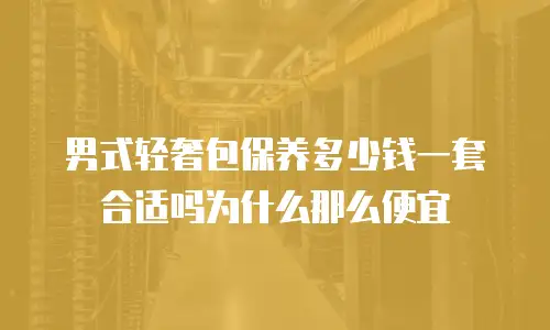 男式轻奢包保养多少钱一套合适吗为什么那么便宜