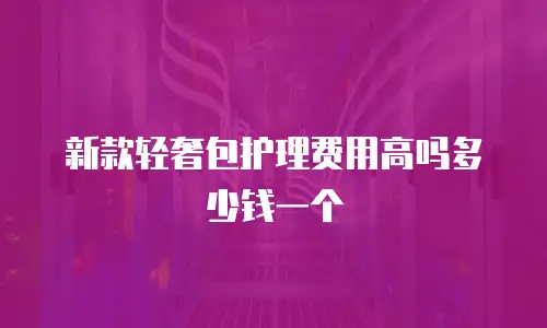 新款轻奢包护理费用高吗多少钱一个