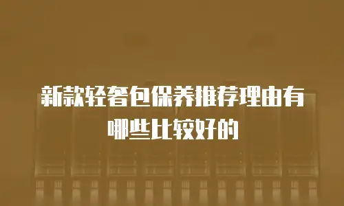 新款轻奢包保养推荐理由有哪些比较好的