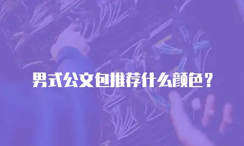男式公文包推荐什么颜色？