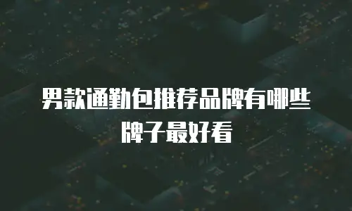 男款通勤包推荐品牌有哪些牌子最好看