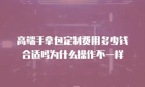 高端手拿包定制费用多少钱合适吗为什么操作不一样