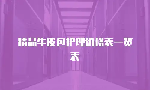 精品牛皮包护理价格表一览表