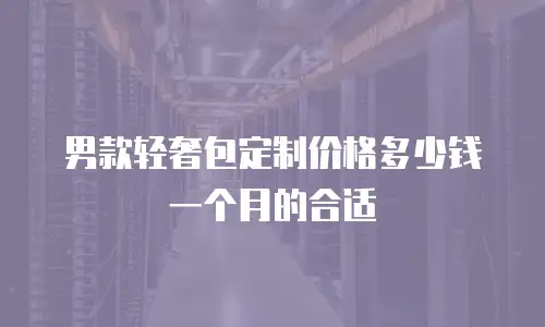男款轻奢包定制价格多少钱一个月的合适