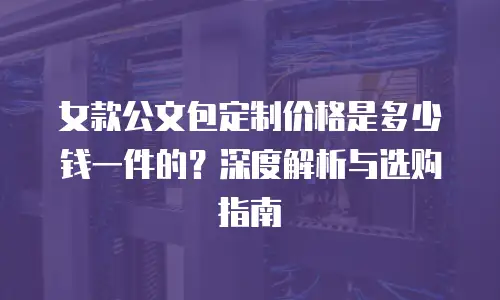 女款公文包定制价格是多少钱一件的？深度解析与选购指南