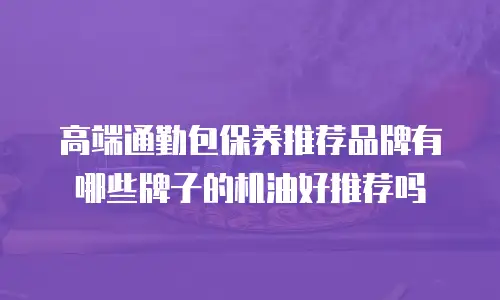 高端通勤包保养推荐品牌有哪些牌子的机油好推荐吗