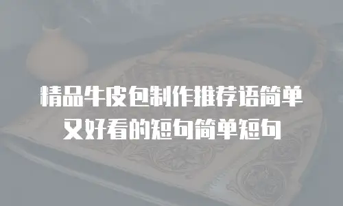 精品牛皮包制作推荐语简单又好看的短句简单短句