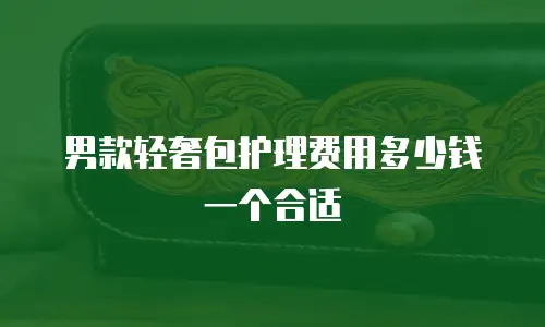 男款轻奢包护理费用多少钱一个合适