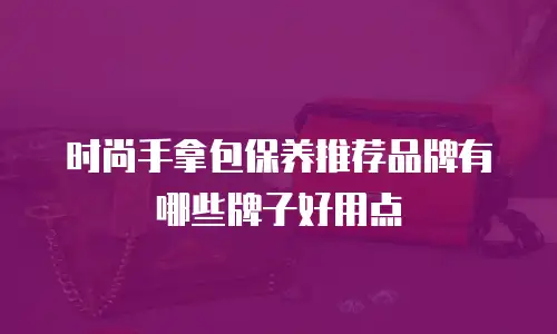 时尚手拿包保养推荐品牌有哪些牌子好用点