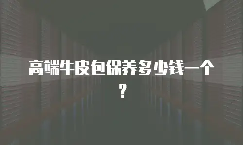 高端牛皮包保养多少钱一个？