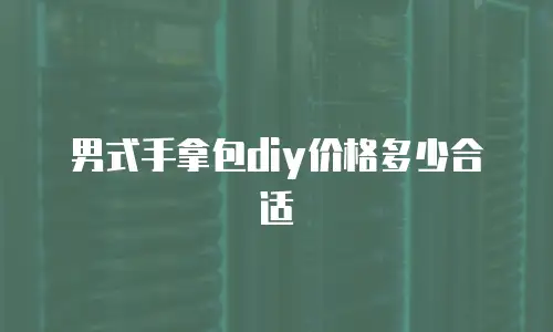男式手拿包diy价格多少合适