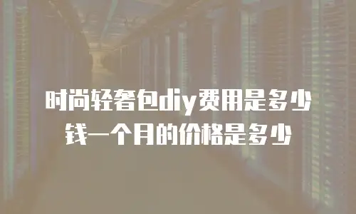 时尚轻奢包diy费用是多少钱一个月的价格是多少