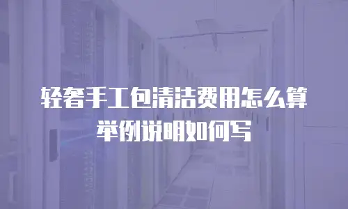 轻奢手工包清洁费用怎么算举例说明如何写