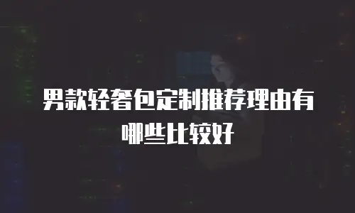 男款轻奢包定制推荐理由有哪些比较好