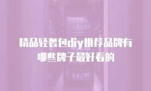 精品轻奢包diy推荐品牌有哪些牌子最好看的
