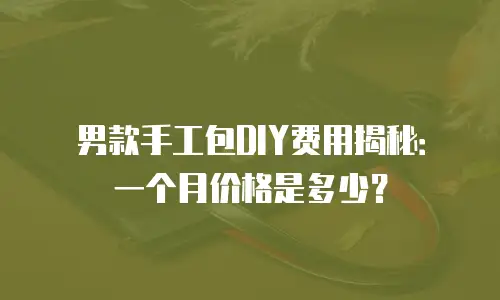 男款手工包DIY费用揭秘：一个月价格是多少？