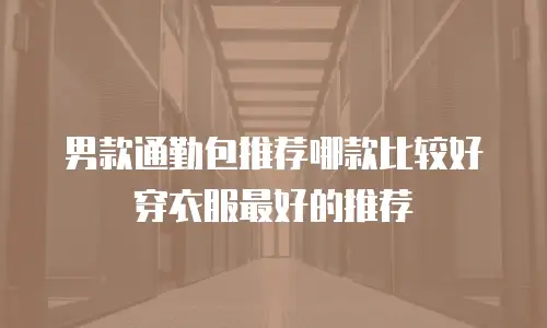 男款通勤包推荐哪款比较好穿衣服最好的推荐