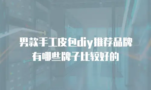 男款手工皮包diy推荐品牌有哪些牌子比较好的
